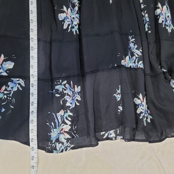 Gentle Fawn Bridges Black Floral‎ Print Midi Dress - Size Large - Picture 9 of 9